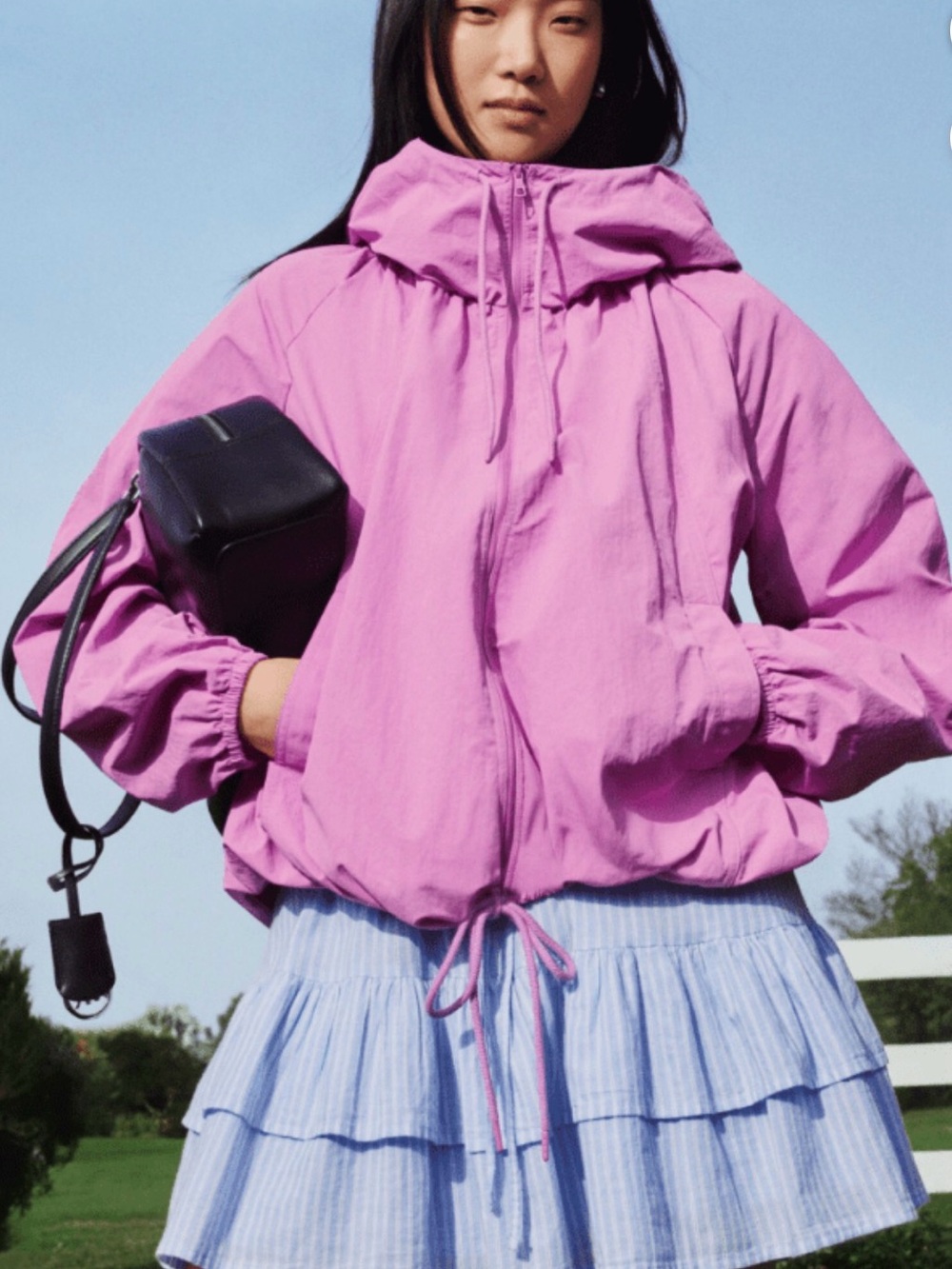 Pink Orchid Hooded Windbreaker Jacket - Women